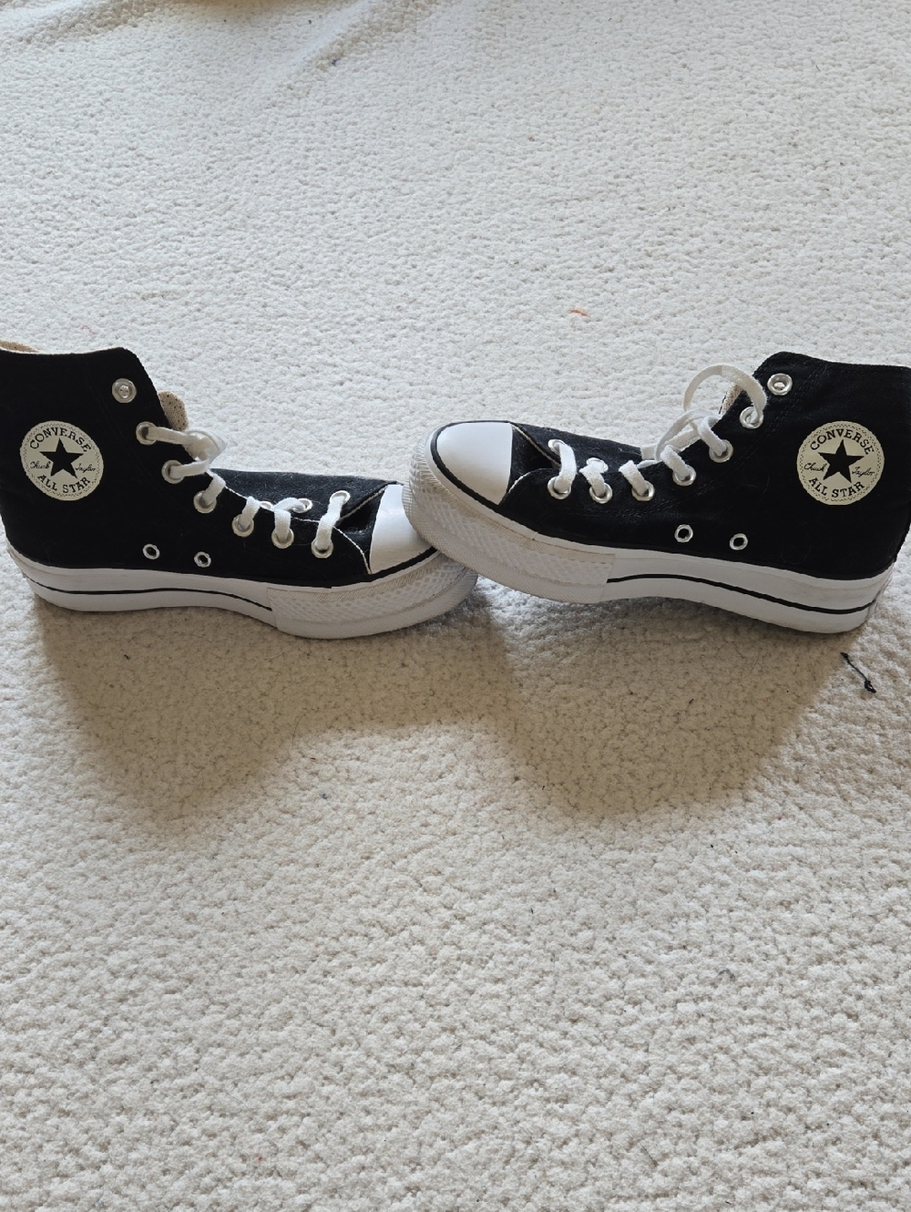 Converse Womens Black & White High Top Sneakers